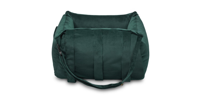 transporter fotelik do auta dla psa zielony HUGGY DOGGY Snug york buldog