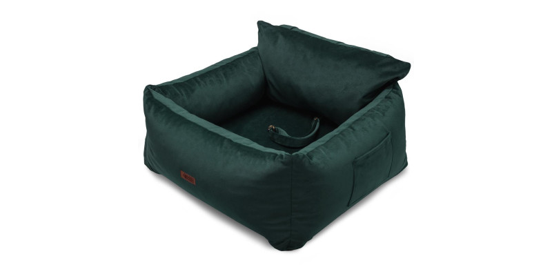 Fotelik dla psa  do auta HUGGY DOGGY Snug zielony na yorka buldoga