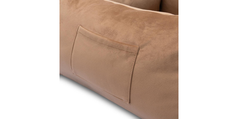 boczna kieszonka fotelika dla psów do samochodu HUGGY DOGGY Snug beż