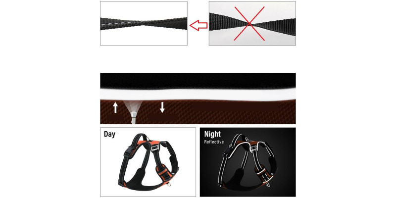 Pomarańczowe szelki Walky Guard, zaprojektowane z myślą o długotrwałej wygodzie