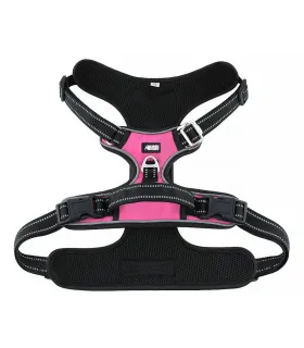 Różowe szelki dla psa Walky Guard od HUGGY DOGGY, z komfortowym zapięciem