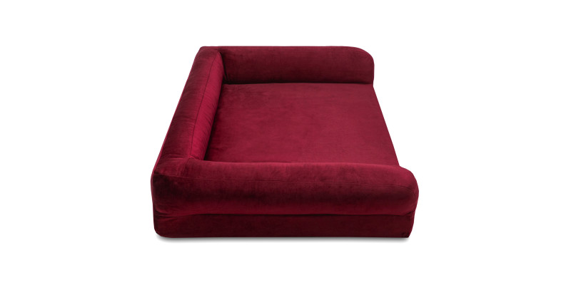 Legowisko ortopedyczne welurowe HUGGY DOGGY Harmony bordowe