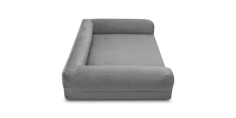 Legowisko ortopedyczne welurowe HUGGY DOGGY Harmony szare