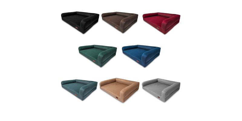 Legowisko ortopedyczne welurowe HUGGY DOGGY Harmony szare