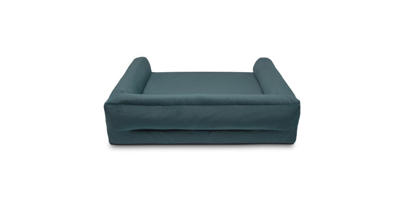 Legowisko ortopedyczne dla psa materiałowe posłanie spanie kanapa HUGGY DOGGY Harmony turkusowe