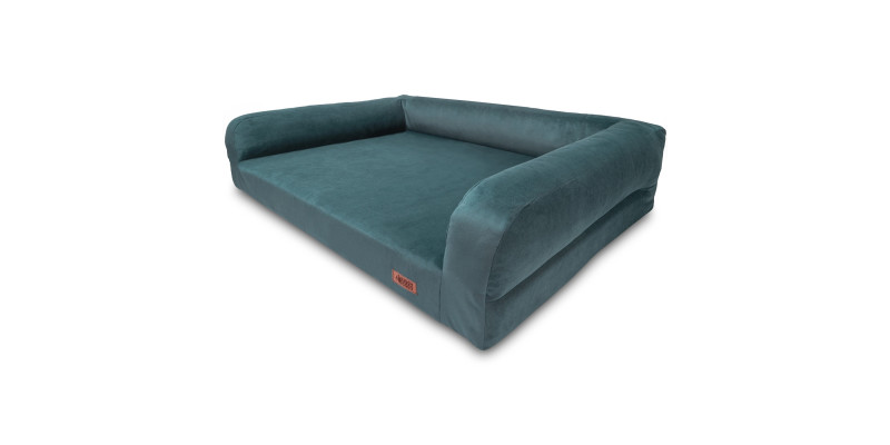 Legowisko ortopedyczne dla psa posłanie spanie kanapa HUGGY DOGGY Harmony turkusowe