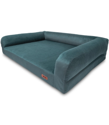 Legowisko ortopedyczne dla psa posłanie spanie kanapa HUGGY DOGGY Harmony turkusowe