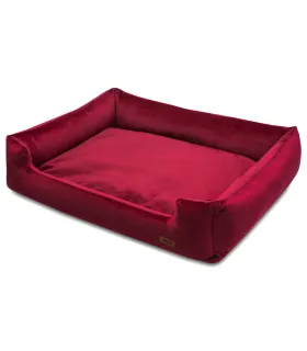 Legowisko welurowe HUGGY DOGGY Haven bordowe