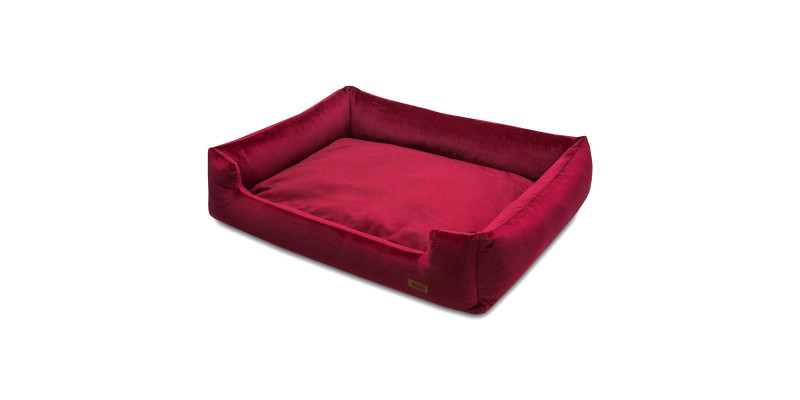 Legowisko welurowe HUGGY DOGGY Haven bordowe