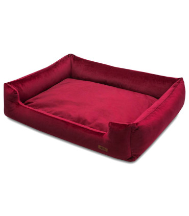 Legowisko welurowe HUGGY DOGGY Haven bordowe