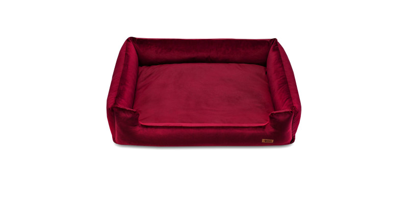 Legowisko welurowe HUGGY DOGGY Haven bordowe