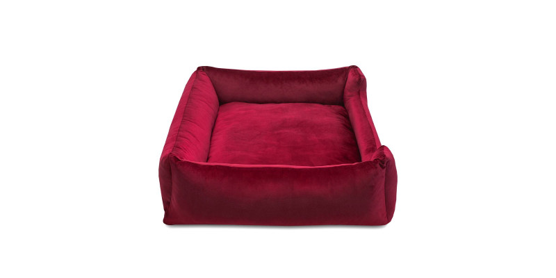 Legowisko welurowe HUGGY DOGGY Haven bordowe
