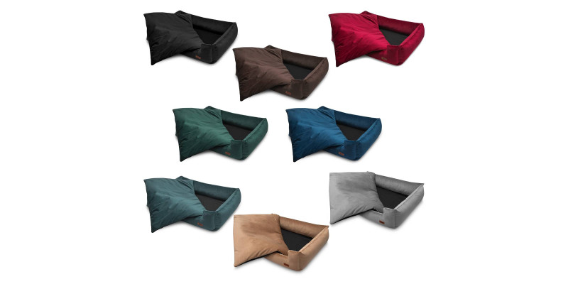 różne kolory legowisk dla psów od HUGGY DOGGY posłania klasy premium model Haven