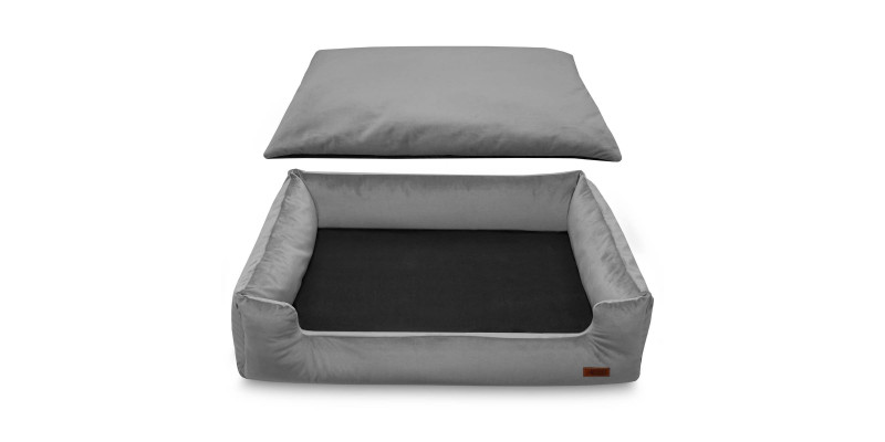 miękka poduszka spania dla psa posłanie od HUGGY DOGGY materiał welurowy model legowiska Haven