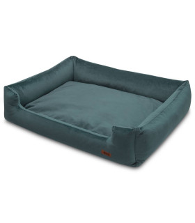 Luksusowe legowisko welurowe HUGGY DOGGY Haven turkusowe dla psa Chihuahua
