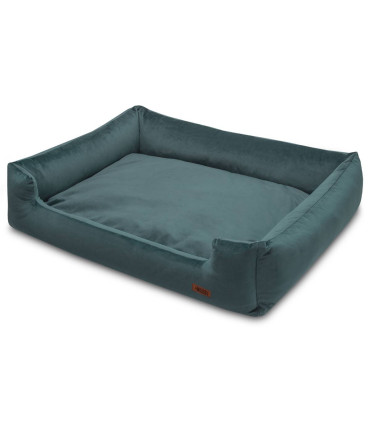 Luksusowe legowisko welurowe HUGGY DOGGY Haven turkusowe dla psa Chihuahua