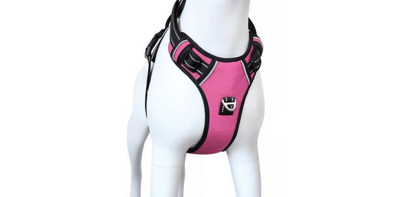 Funkcjonalne różowe szelki od HUGGY DOGGY z regulacją w kluczowych punktach