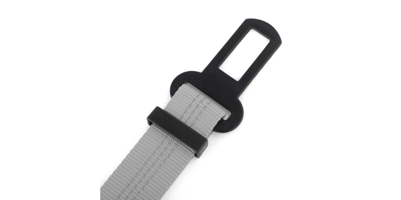 Pas bezpieczeństwa dla psa do samochodu z amortyzatorem szary