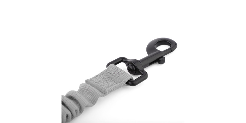 Pas bezpieczeństwa dla psa do samochodu z amortyzatorem szary