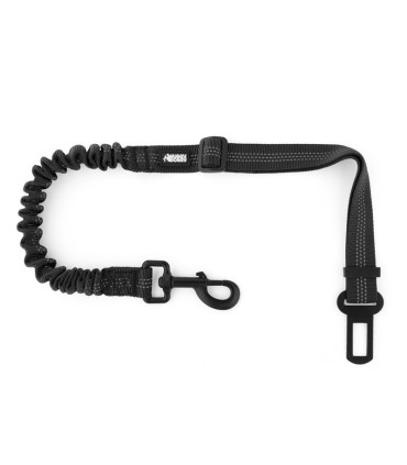 Pas bezpieczeństwa dla psa do samochodu z amortyzatorem czarny