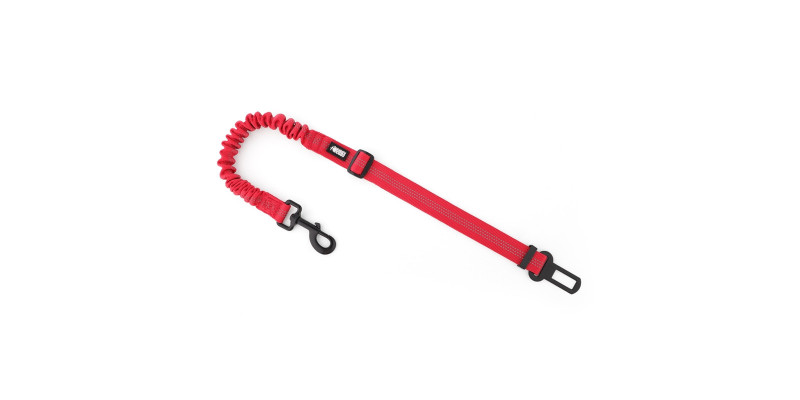 Pas bezpieczeństwa z amortyzatorem dla psa w kolorze czerwonym