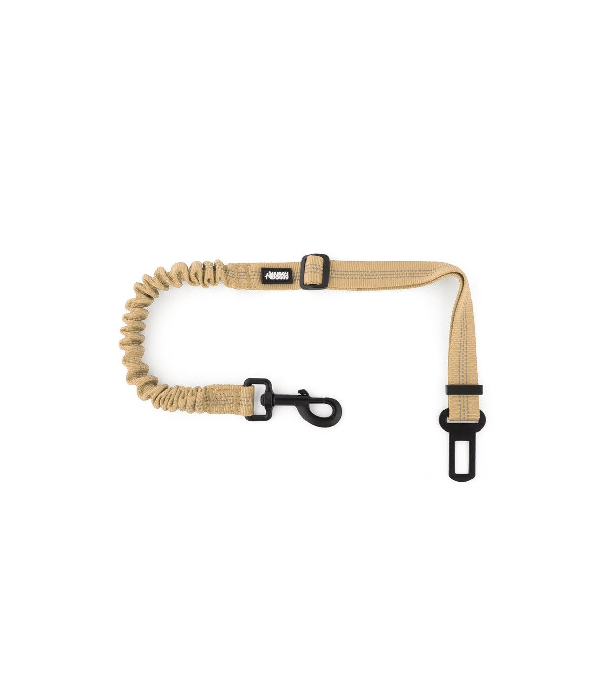 Pas bezpieczeństwa dla psa do samochodu z amortyzatorem brązowy