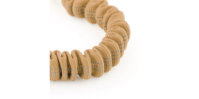 Brązowy pas bezpieczeństwa dla psa HUGGY DOGGY Lock – z amortyzatorem