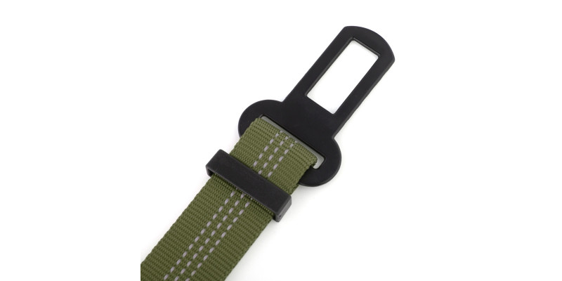 Klamra którą wpina się pas do samochodu kolor zielony