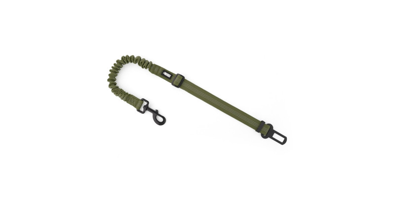 Pas samochodowy dla psa do każdego auta w kolorze zielonym