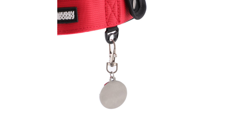 Obroża szeroka HUGGY DOGGY Alpha Czerwona – moc i wygoda