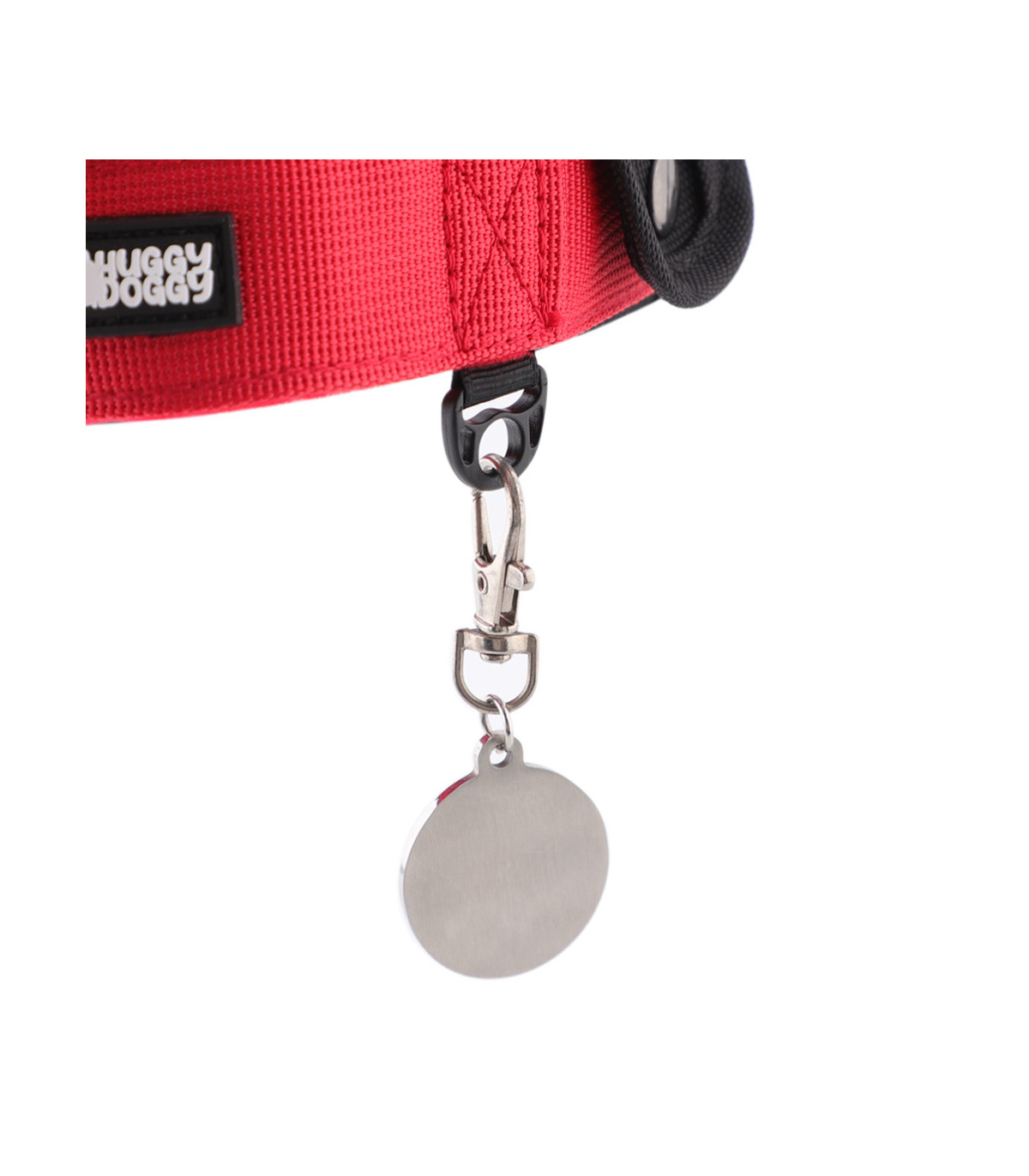 Obroża szeroka HUGGY DOGGY Alpha Czerwona – moc i wygoda