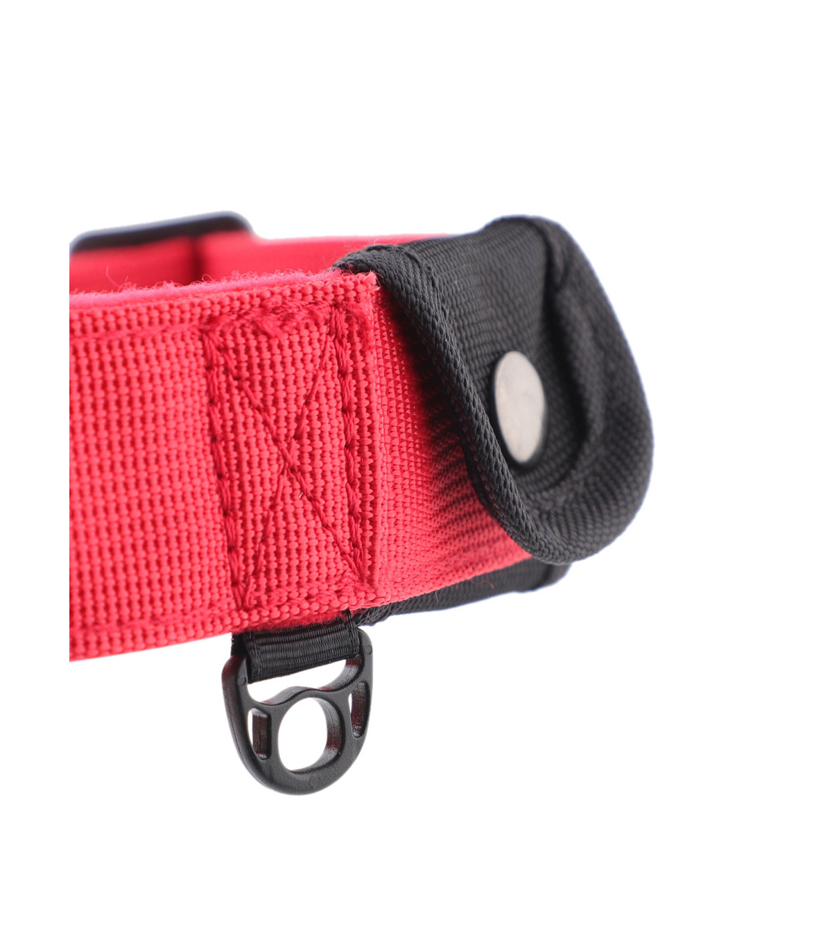 Obroża szeroka HUGGY DOGGY Alpha Czerwona – moc i wygoda