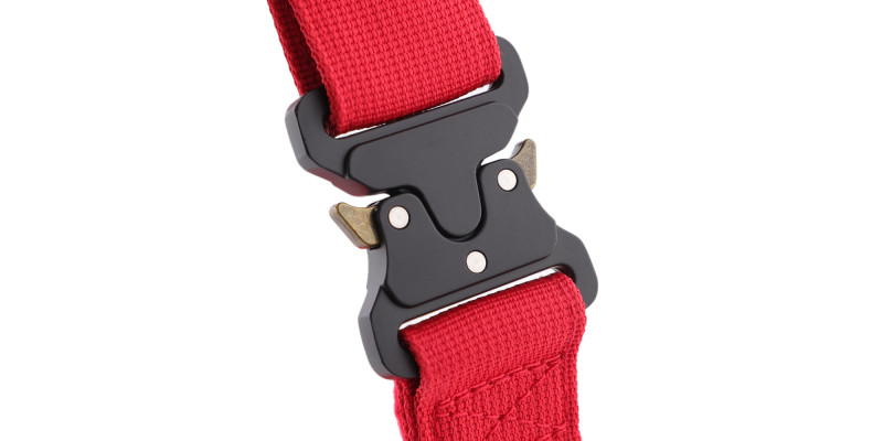 Obroża szeroka HUGGY DOGGY Alpha Czerwona – moc i wygoda