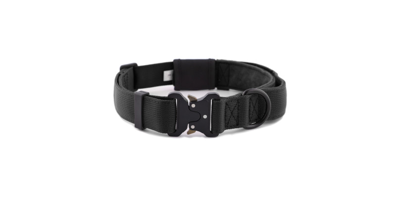 Obroża szeroka HUGGY DOGGY Alpha czarna