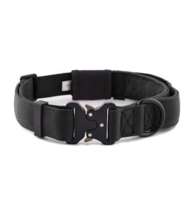 Obroża szeroka HUGGY DOGGY Alpha czarna