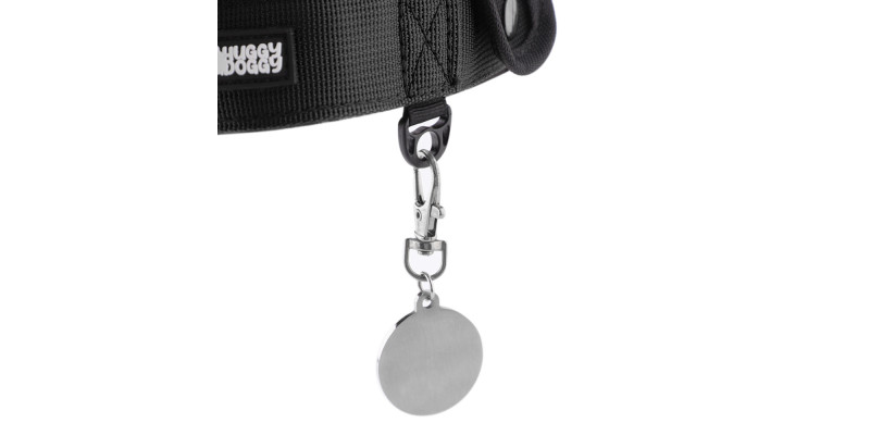 Obroża szeroka HUGGY DOGGY Alpha czarna – moc i wygoda