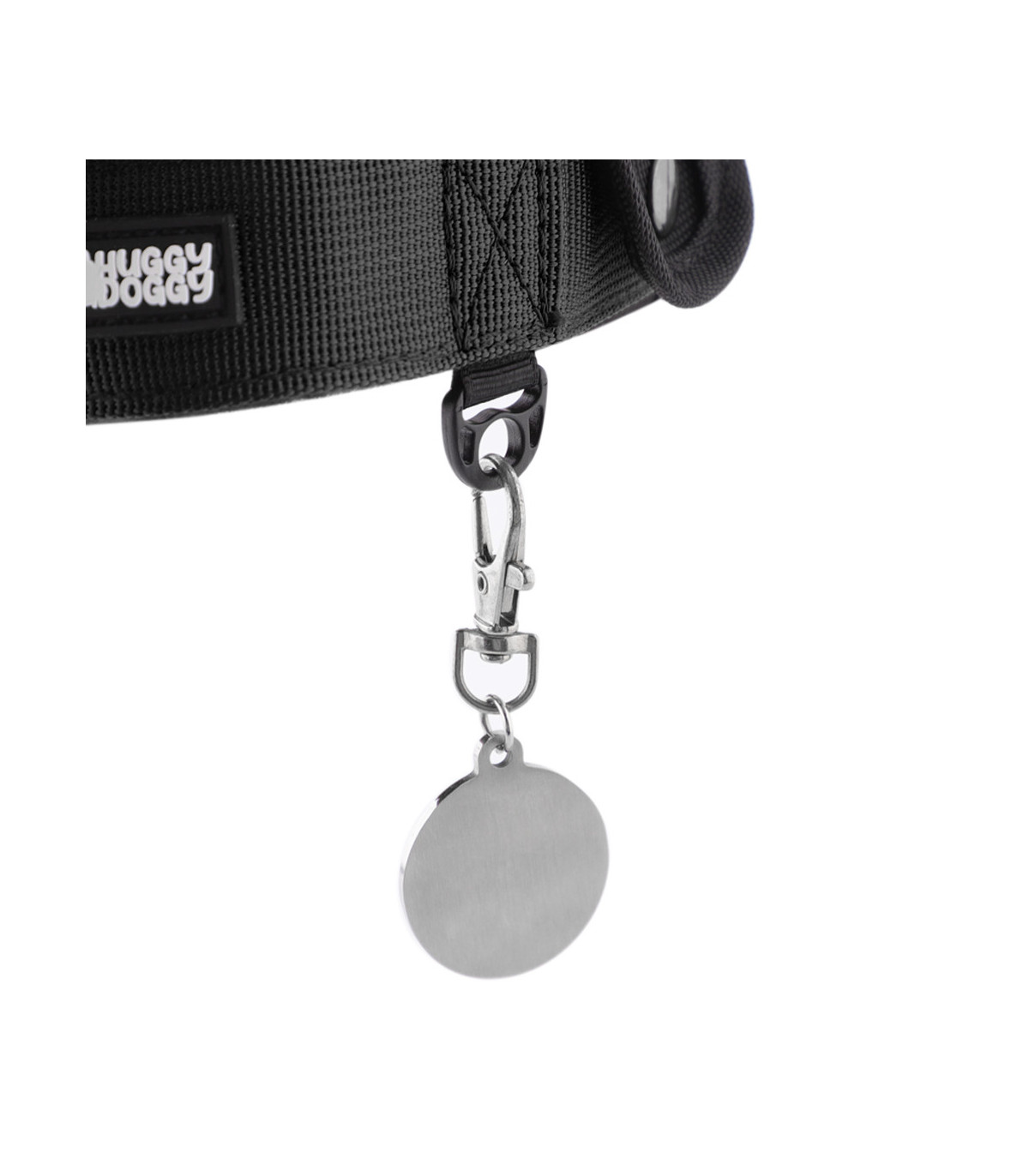 Obroża szeroka HUGGY DOGGY Alpha czarna – moc i wygoda