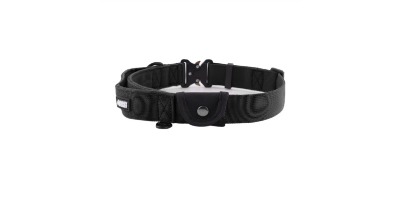 Obroża szeroka HUGGY DOGGY Alpha czarna – moc i wygoda