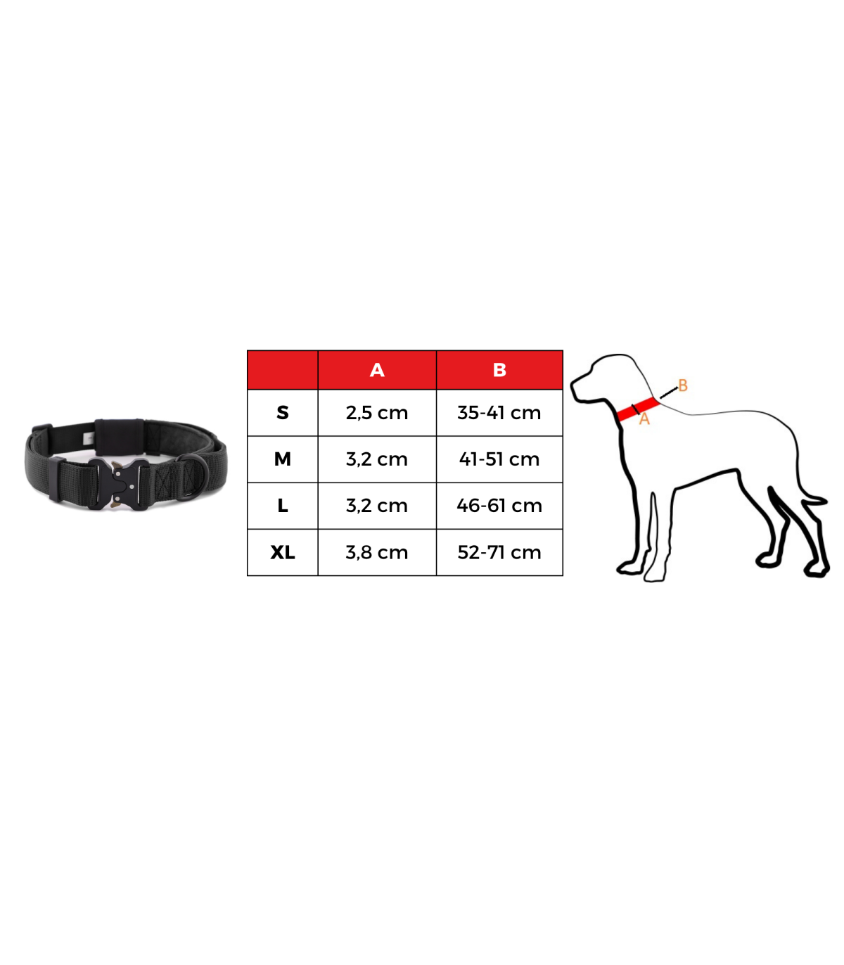 Obroża szeroka HUGGY DOGGY Alpha czarna – moc i wygoda