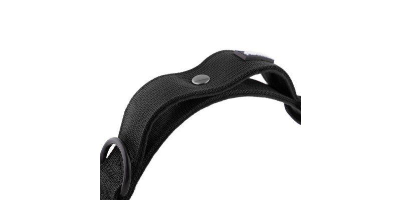 Obroża szeroka HUGGY DOGGY Alpha czarna – moc i wygoda