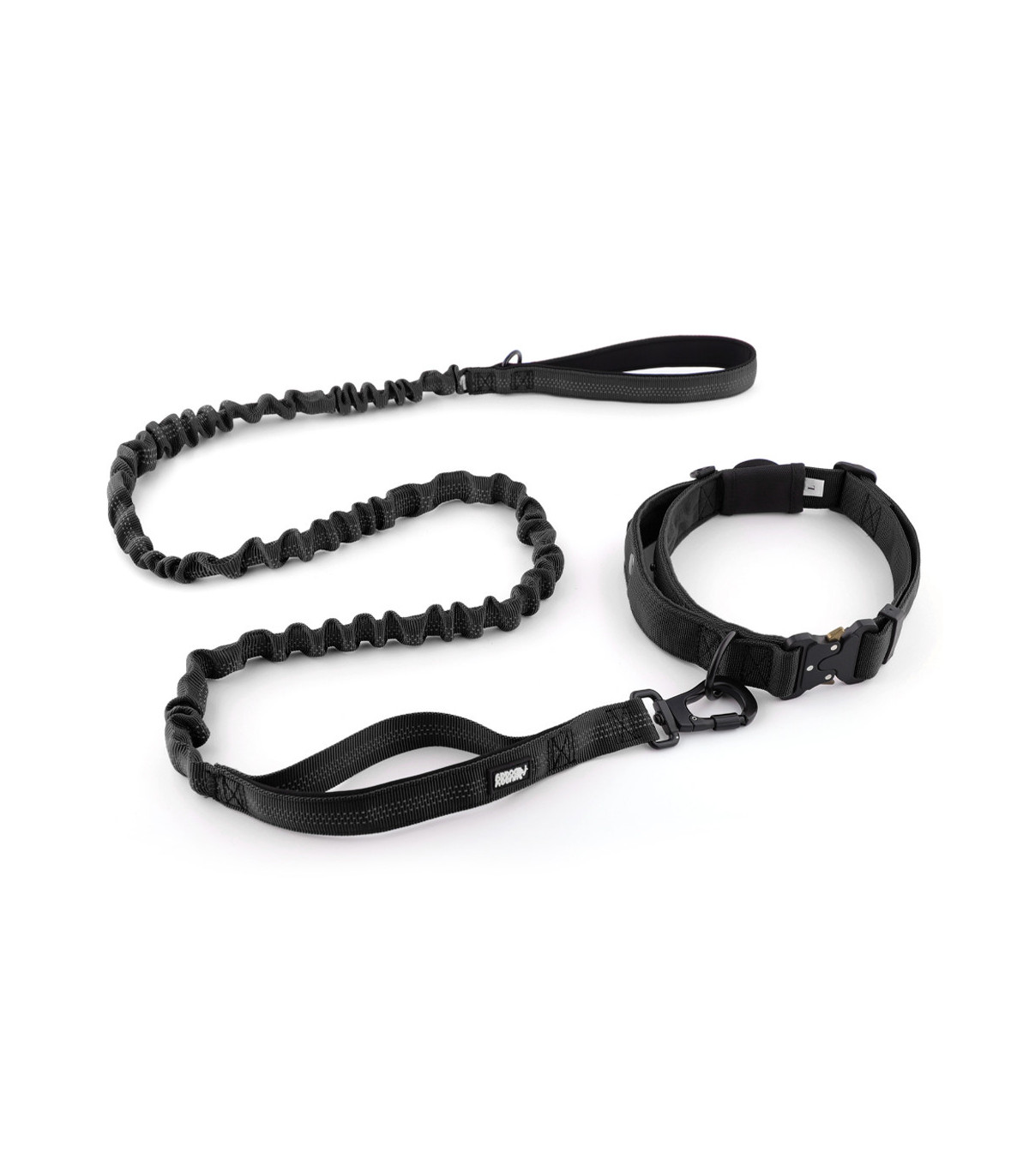 Obroża szeroka HUGGY DOGGY Alpha czarna – moc i wygoda