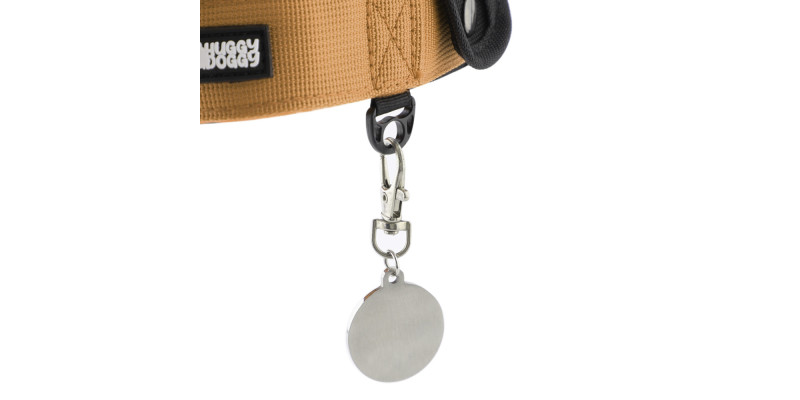 Obroża szeroka HUGGY DOGGY Alpha khaki – moc i wygoda