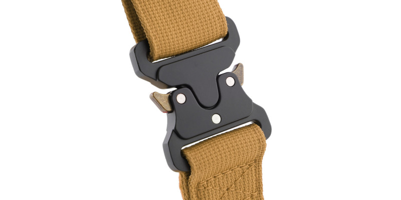 Metalowe zapięcie szerokiej obroży Alpha khaki