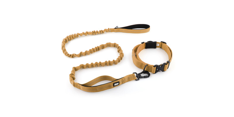 Obroża szeroka HUGGY DOGGY Alpha khaki – moc i wygoda