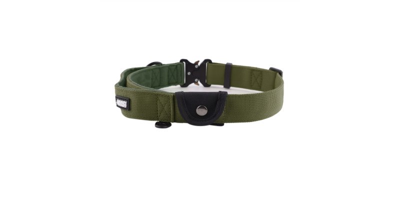 Kieszonka zielonej szerokiej obroży