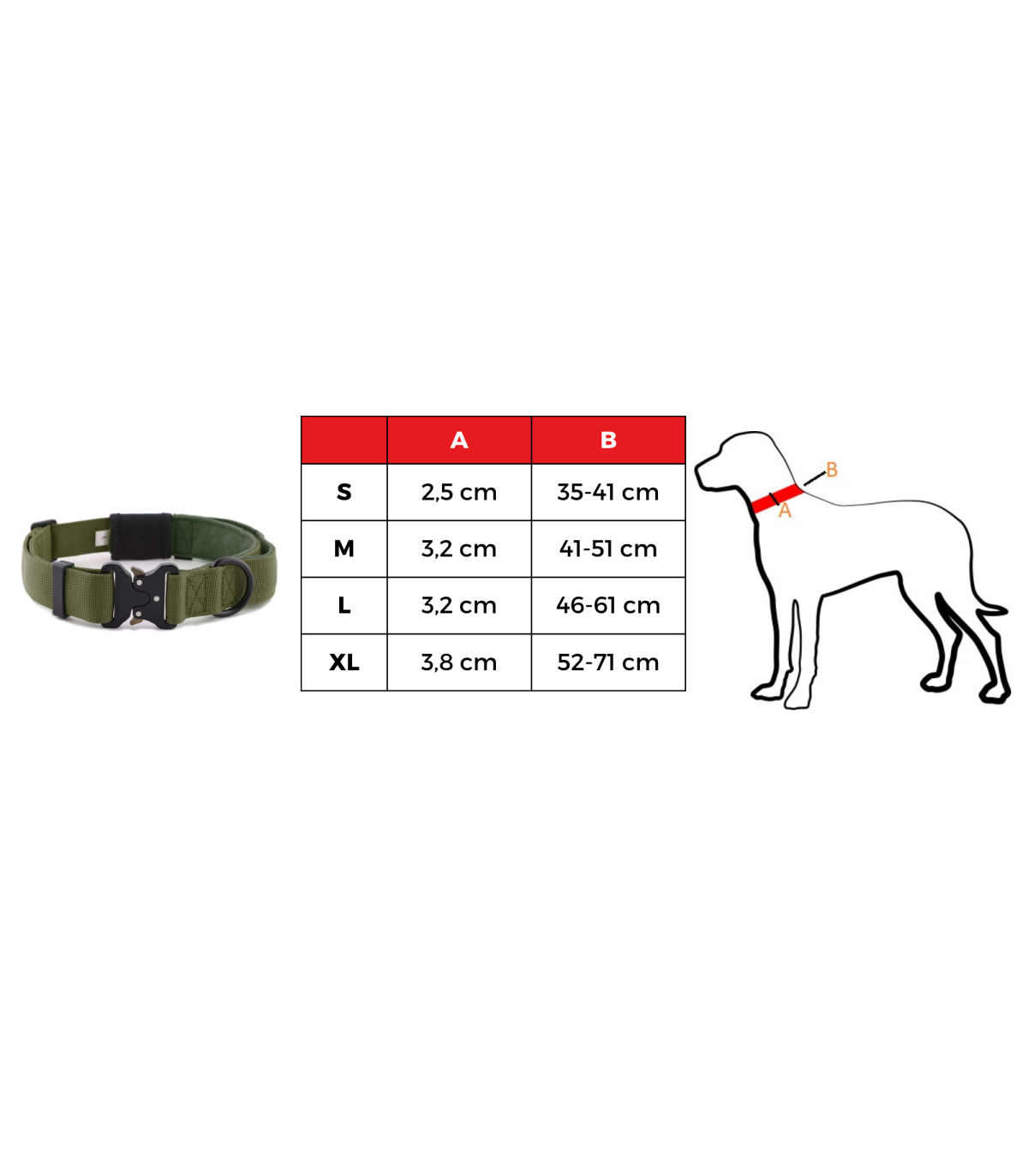 Obroża szeroka HUGGY DOGGY Alpha zielona – moc i wygoda