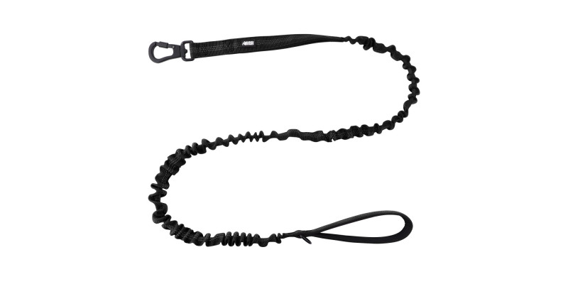 Mocna Smycz z amortyzatorem HUGGY DOGGY Alpha czarna