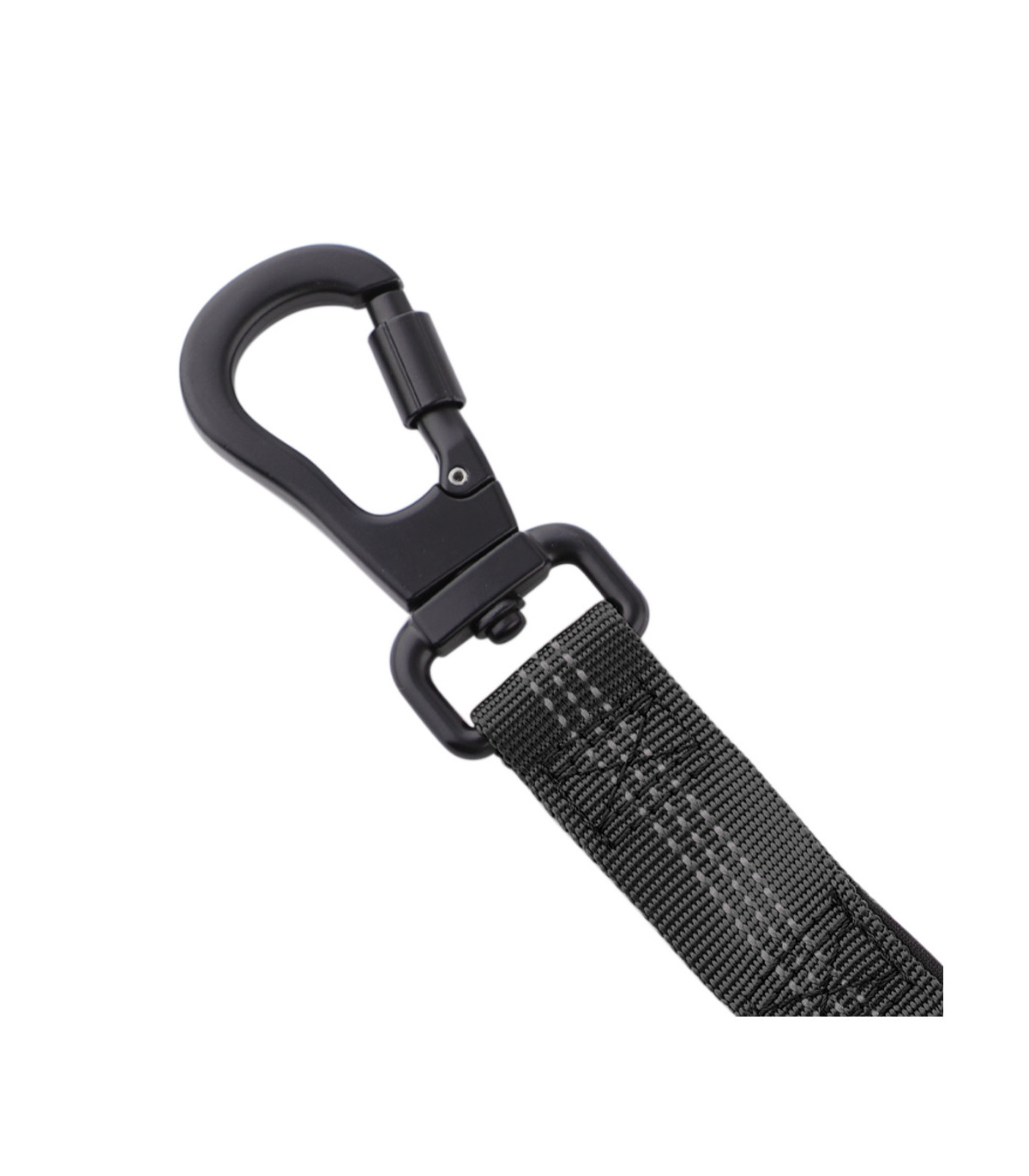 Smycz z amortyzatorem Alpha Czarna – mocna i stylowa | HUGGY DOGGY