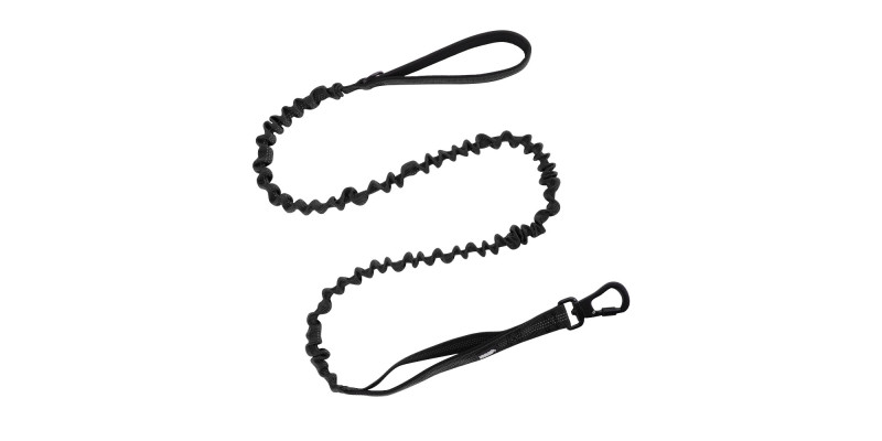 Smycz z amortyzatorem HUGGY DOGGY Alpha czarna