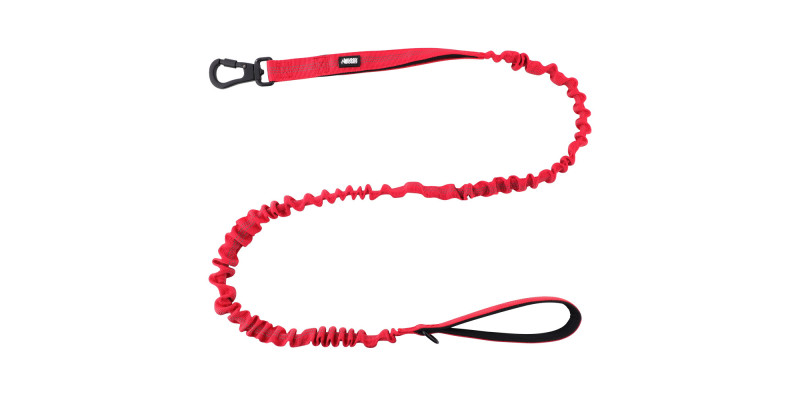 Smycz z amortyzatorem Alpha czerwona – mocna i stylowa | HUGGY DOGGY